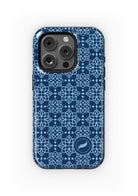 Alpha Xi Delta iPhone 16, 15, 14 Mobile Phone Case Blue Ornate | AXiD