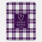 Sigma Kappa XL 60x80 Plaid Sherpa Blanket | Official Sig Kap Merch | Gifts