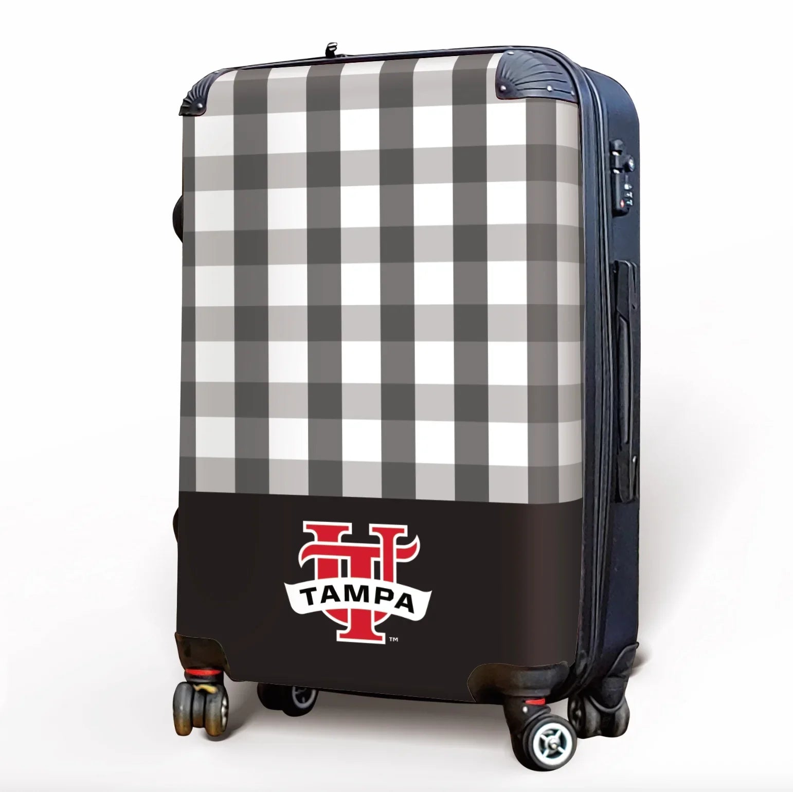 Tampa Spartans Carry-on Luggage - Gingham Suitcases