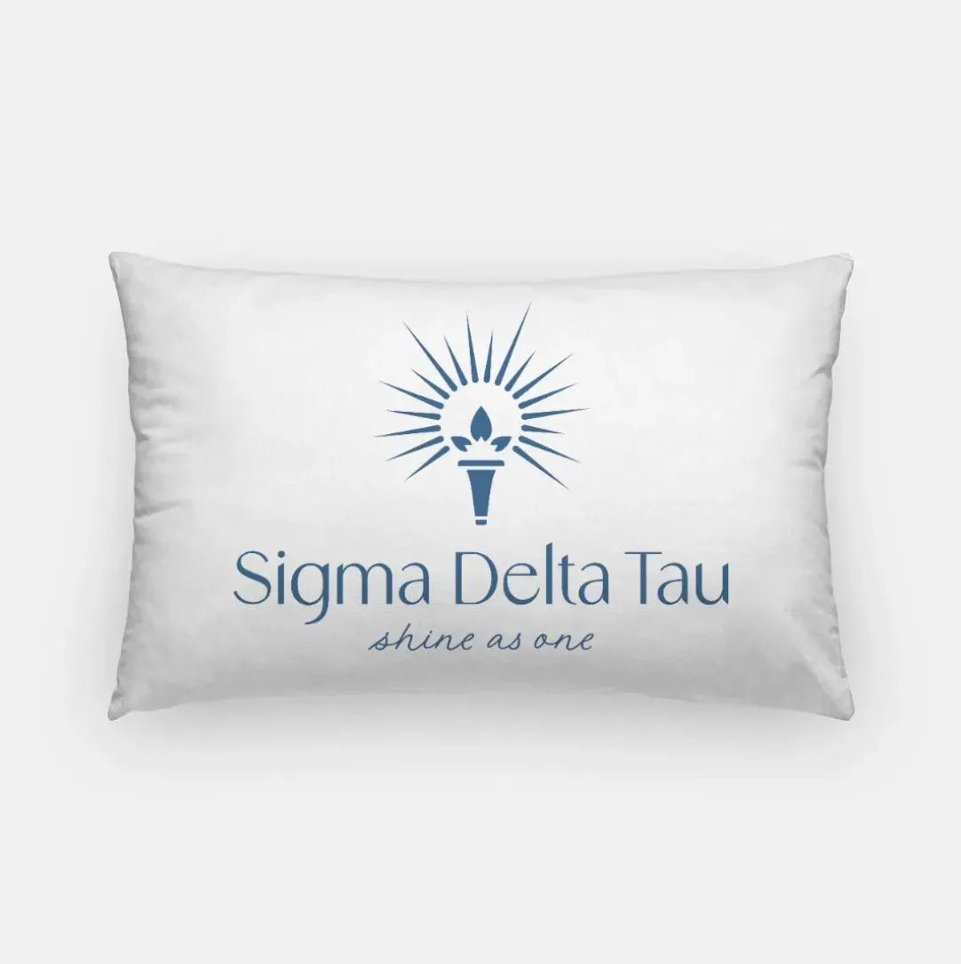 Sigma Delta Tau Lumbar Pillow Cover White Old Blue Pillow Covers