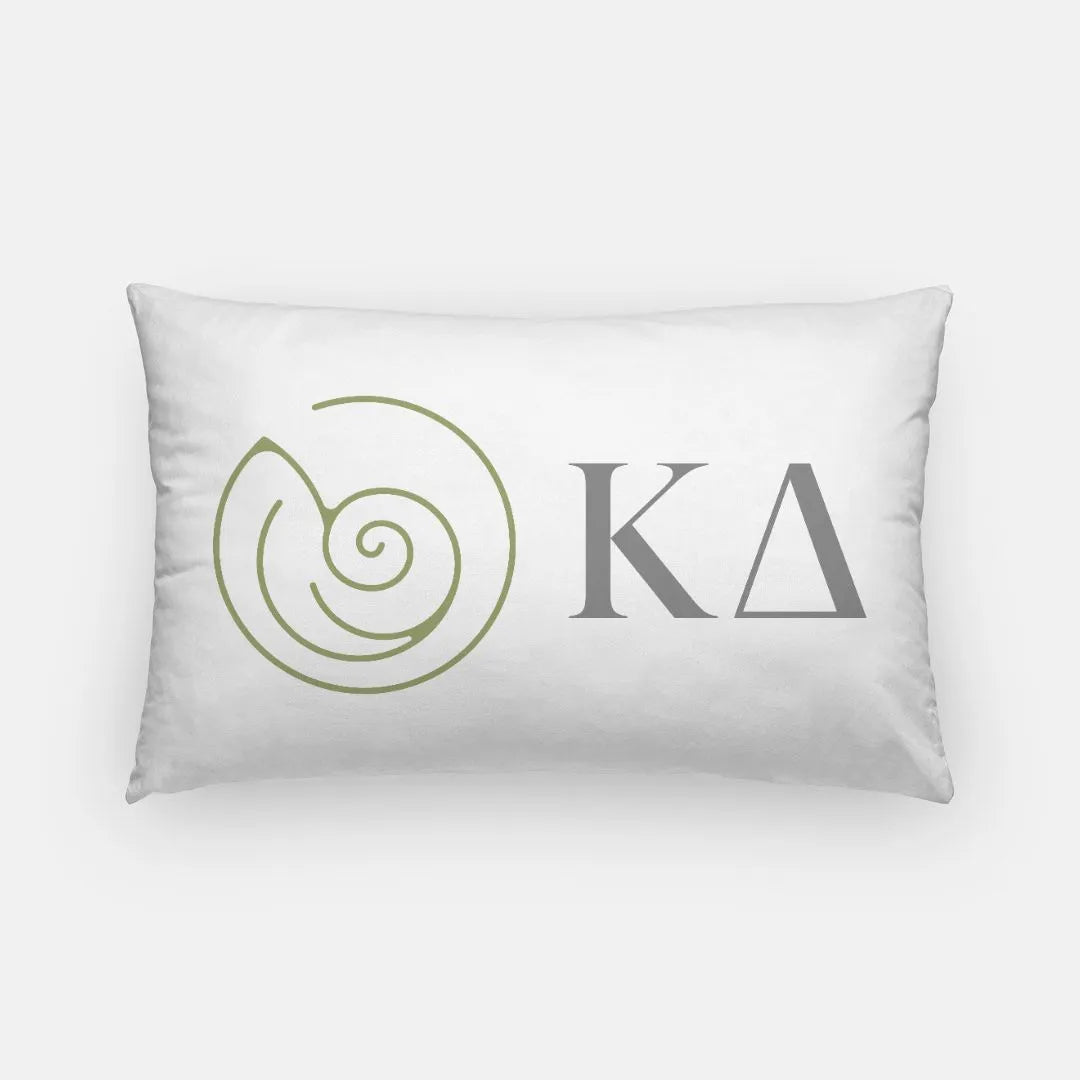 Kappa Delta Greek Letters Lumbar Pillow Cover | Kaydee Dorm Decor