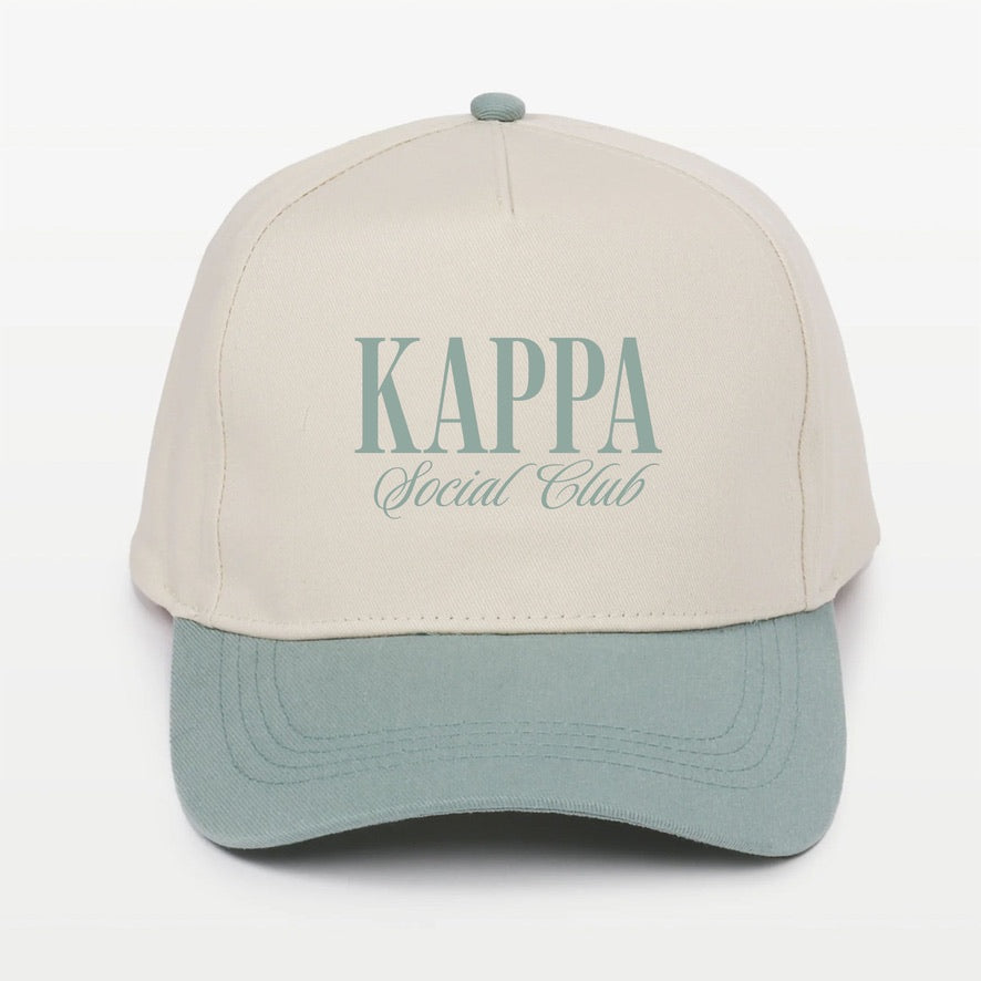 Kappa Social Club Embroidered Two-Tone Baseball Cap | KKG Gifts