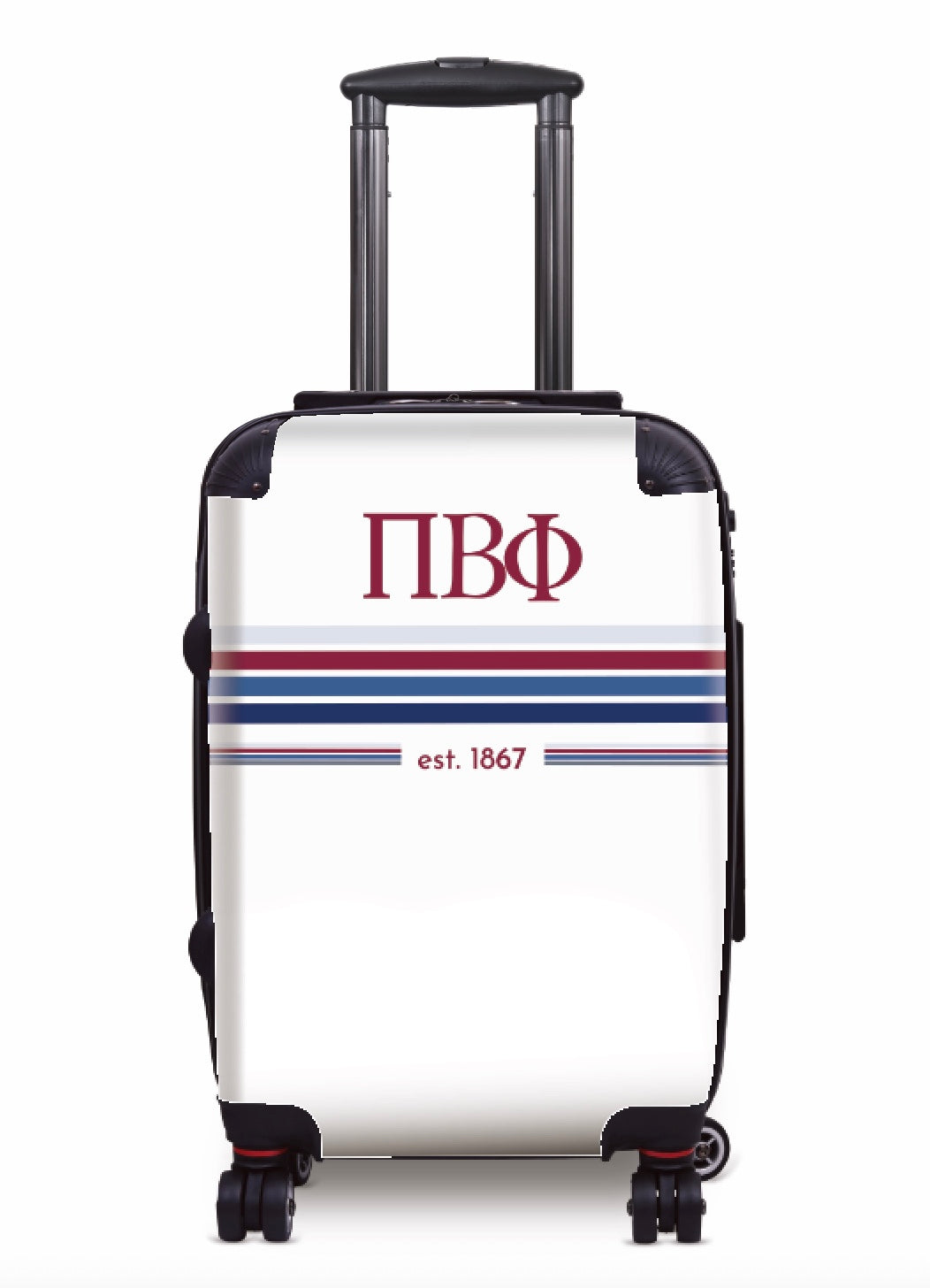 Pi Beta Phi Carry-on Suitcase - Preppy Stripes Suitcases