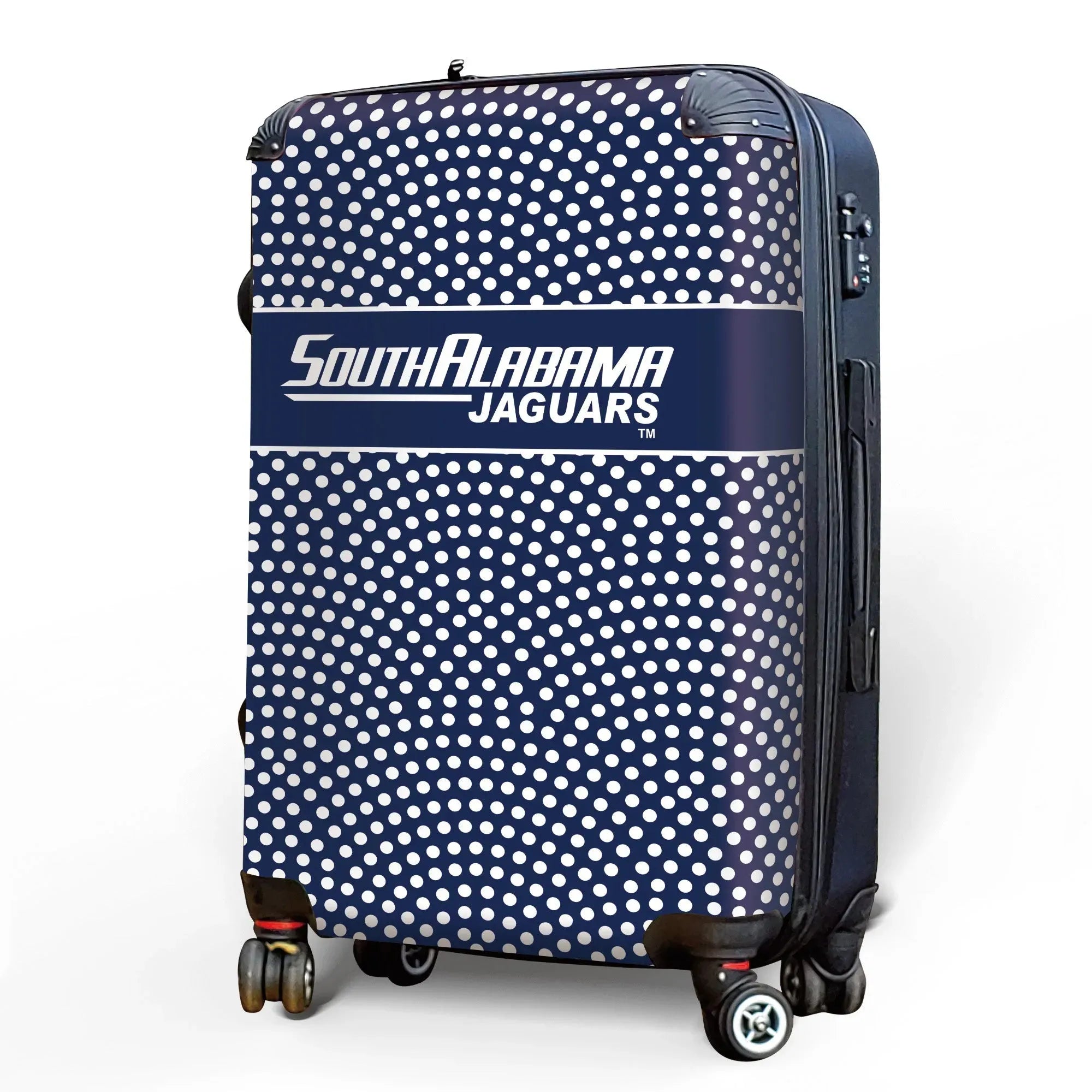 University of South Alabama Carry-on Suitcase - Dots Suitcases