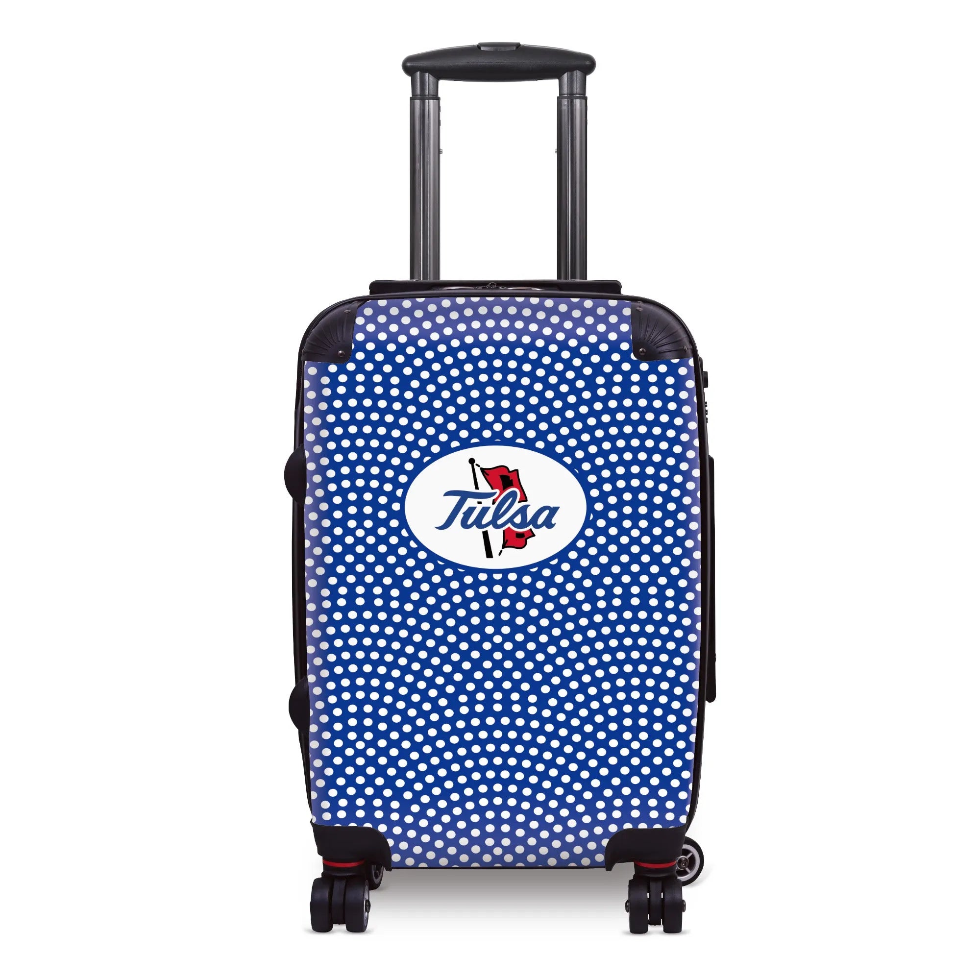 University of Tulsa 20" Carry-On Suitcase Luggage - Dots | Custom Gift