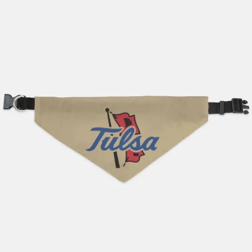 University of Tulsa Collar Pet Bandana - Gold Flag XL Pet Bandanas