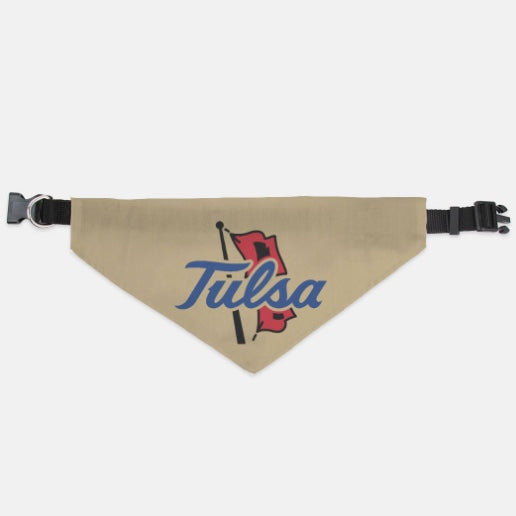 University of Tulsa Collar Pet Bandana - Gold Flag