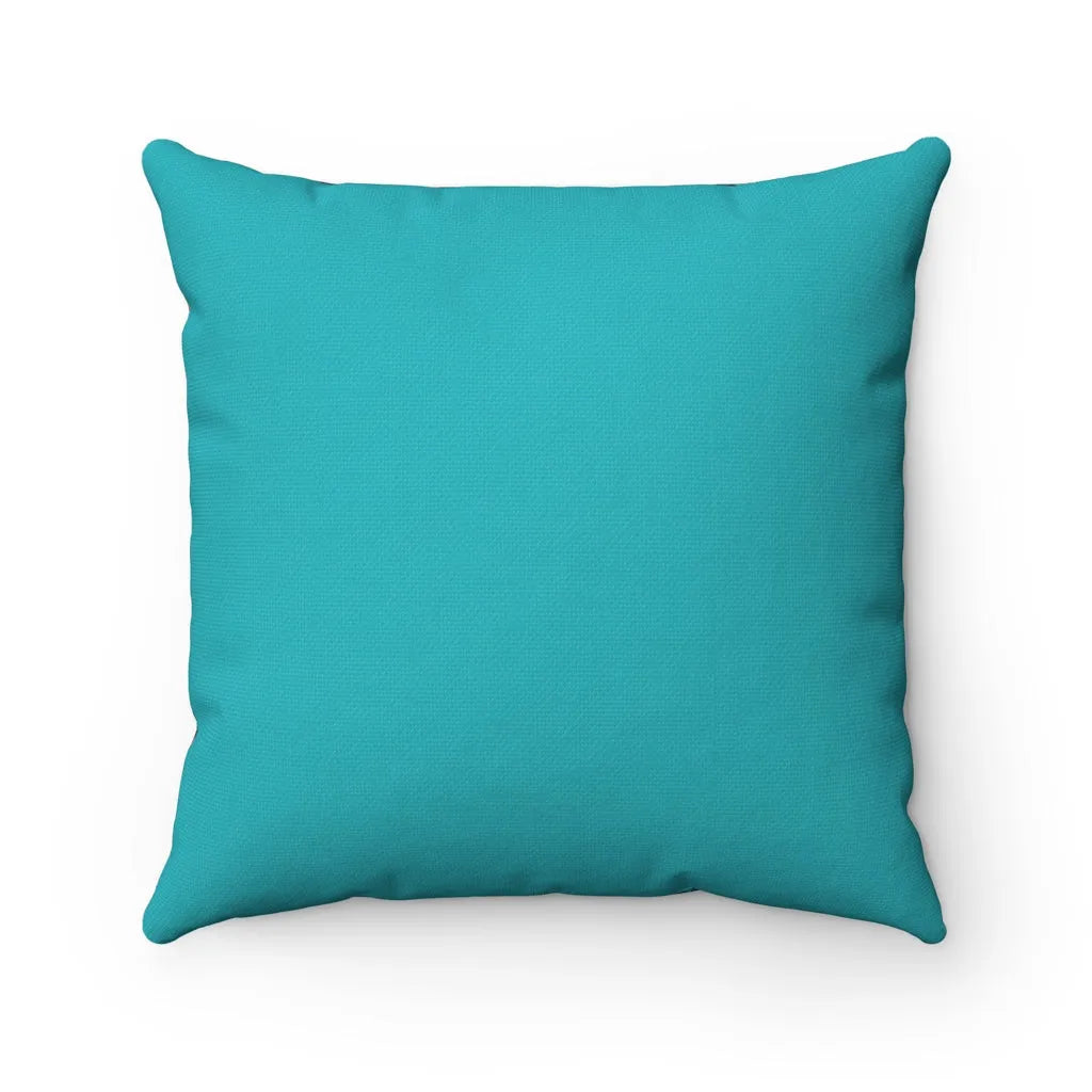 Turquoise Boho Square Throw Pillow, Festive Fit Home, Spring Home Decor, Spring Throw Pillow, Seasonal Home Decor, Pillow Case, Spring Pillow Cover