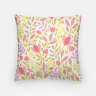 Flat Leaf Floral Monogram Pillow Cover 18" | College Dorm Decor | Gift