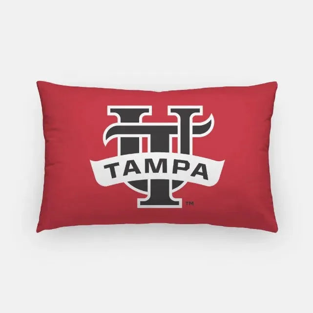 University of Tampa UTampa Banner Lumbar Pillow Cover Red Pillow Covers
