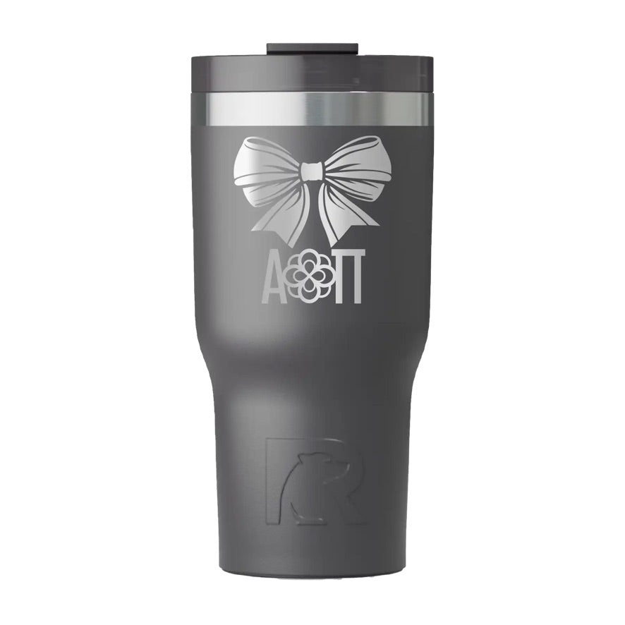 Alpha Omicron Pi RTIC 20 oz Essential Ceramic Lined Tumbler - Bow