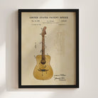 Acoustic Guitar US Patent Art Print | Music Themed Dorm Decor