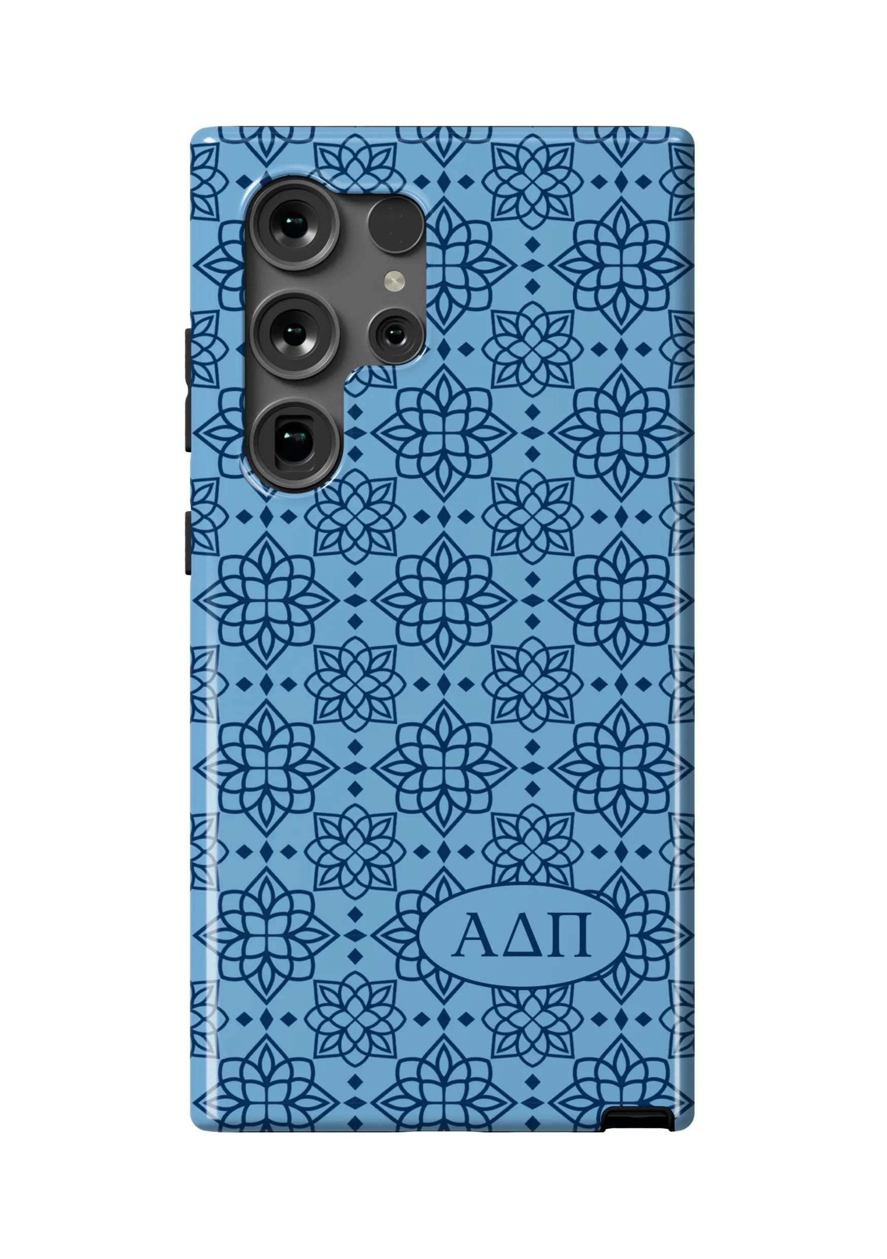 ADPi Samsung Galaxy 24, 23 Mobile Phone Case - Adelphean Blue Ornate