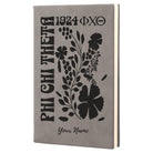 Phi Chi Theta Personalized Leatherette Notebook Journal - Retro Floral