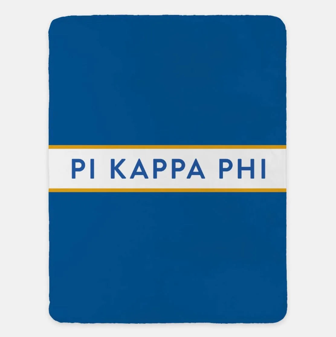 Pi Kappa Phi XL 60x80 Blanket - Traditional Center Band Blue Gold Throw Blankets