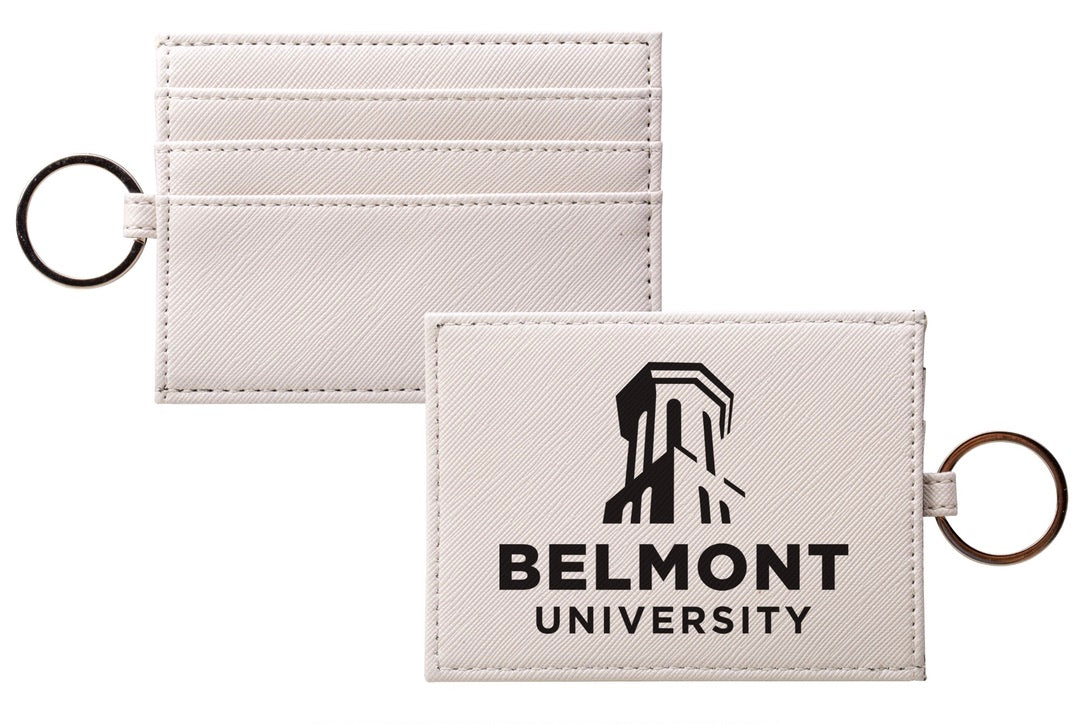 Belmont University Vegan Saffiano Leather Keychain Card Holder | Gifts