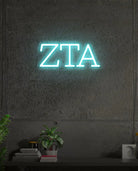 Zeta Tau Alpha Greek Letters LED Neon Sign | Dorm Decor | Wall Sign