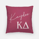 Kaydee 18" Throw Pillow Cover | Custom Kappa Delta Gifts & Dorm Decor | Campus Greek Fit