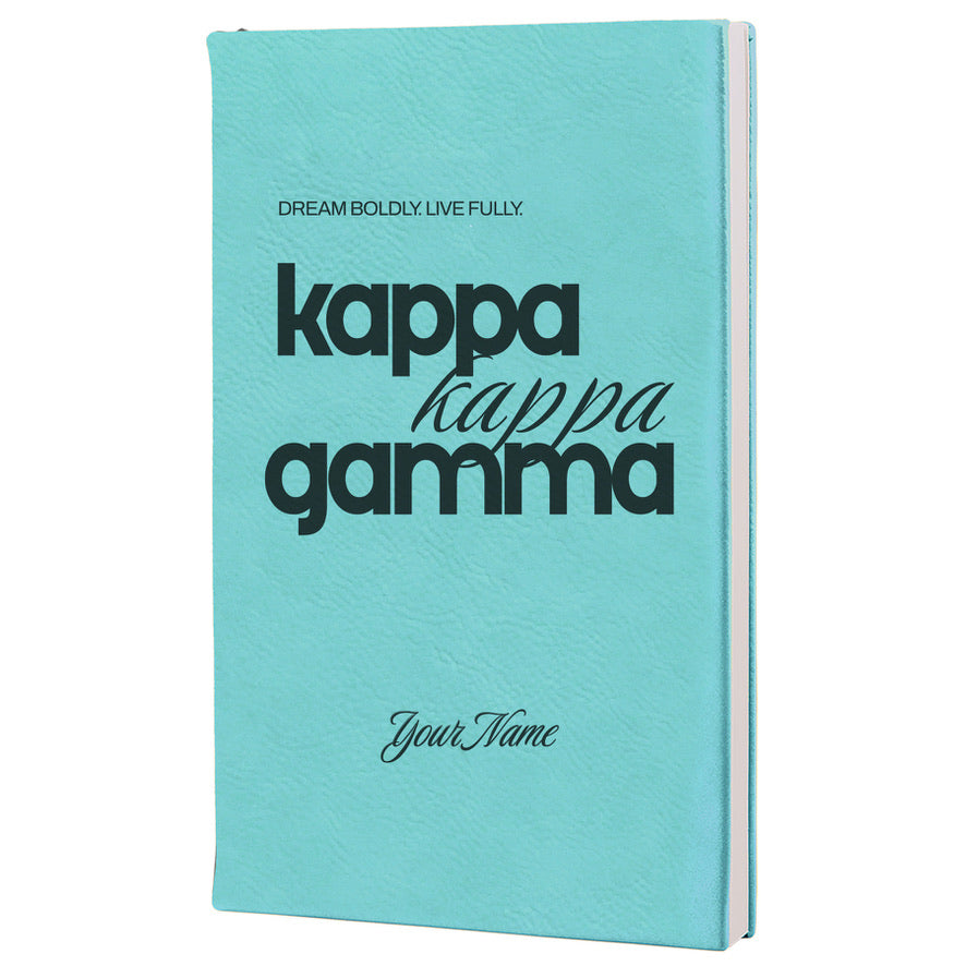 Kappa Kappa Gamma Personalized Leatherette Notebook | KKG