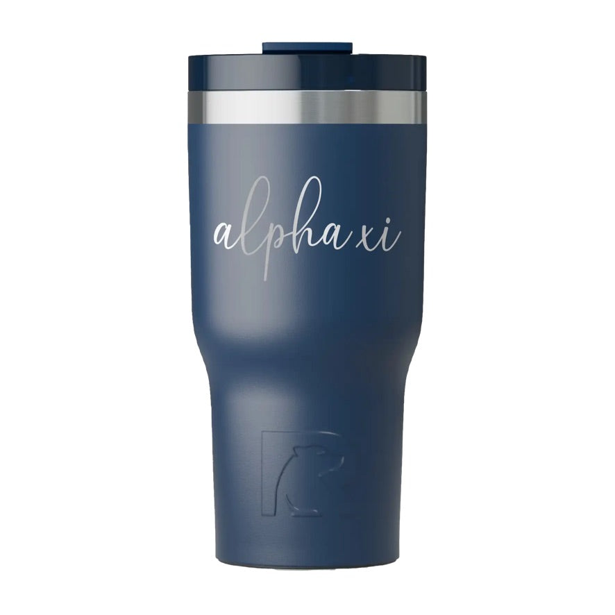 Alpha Xi RTIC 20 oz Essential Ceramic Lined Tumbler - Script