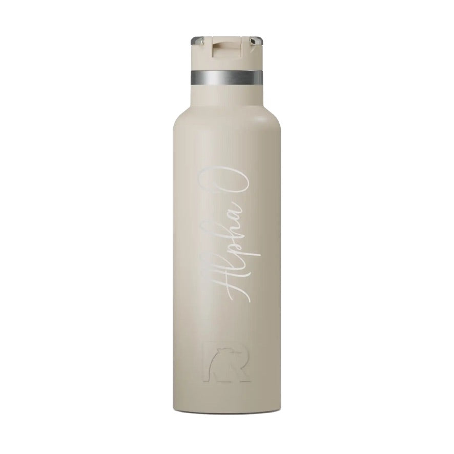 Alpha Omicron Pi RTIC 20 oz Journey Ceramic Lined Water Bottle -Script