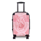 Alpha Xi Delta 20" Carry-on Suitcase Luggage - Pink Rose Pattern