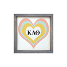 Kappa Alpha Theta Wood Framed Sign 12x12 | Custom Wall Art