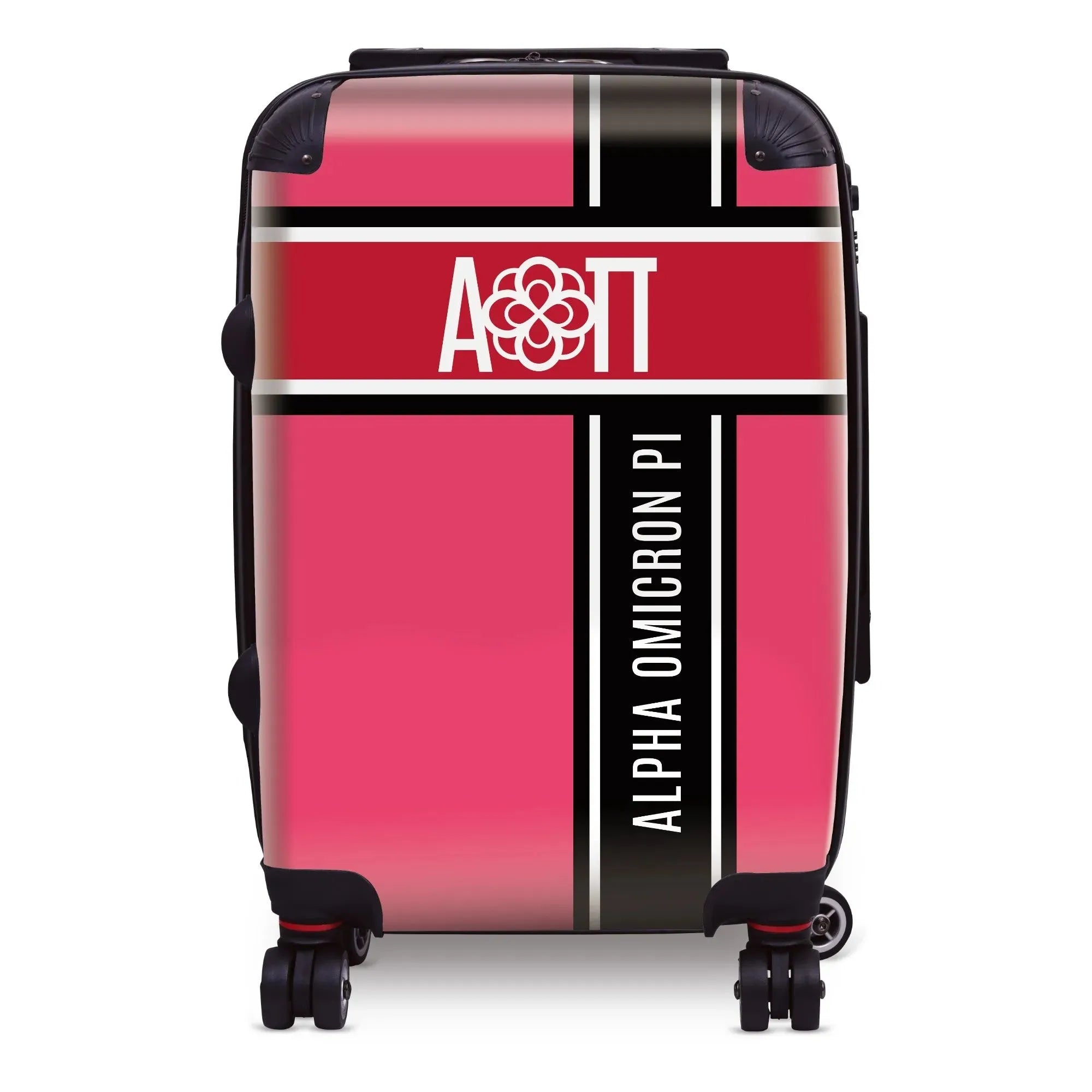 Alpha Omicron Pi Carry-on Suitcase - Cross Stripe Suitcases