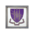 Delta Phi Epsilon 12x12 Wood Framed Sign - Crest | Custom DPHIE Gifts