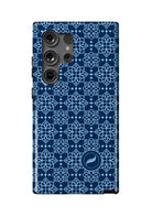 Alpha Xi Delta Samsung Galaxy 24, 23 Mobile Phone Case - Blue Ornate | AXiD Gifts