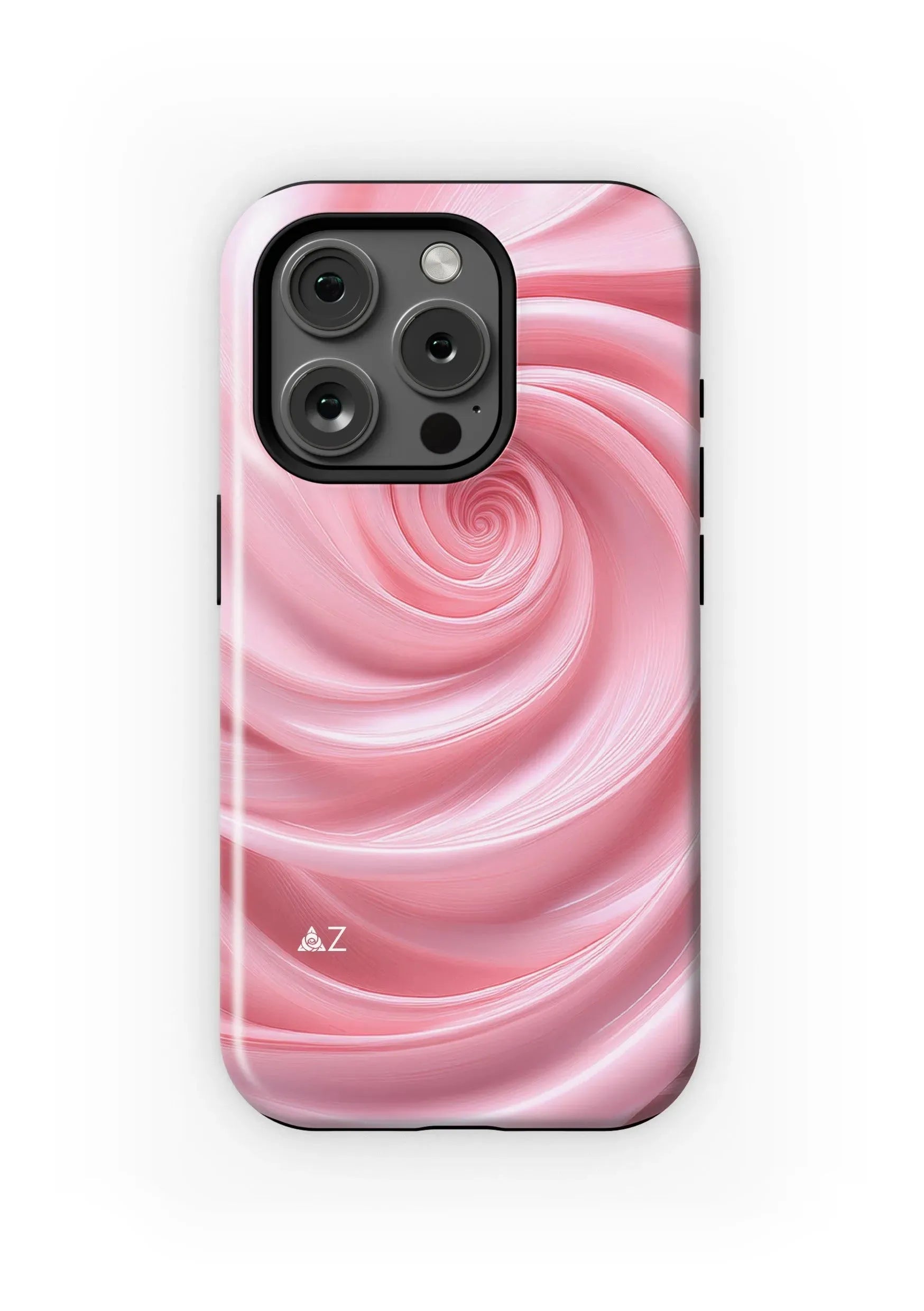 Delta Zeta iPhone 16, 15, 14 Mobile Phone Case - Pink Swirl Matte Mobile Phone Cases