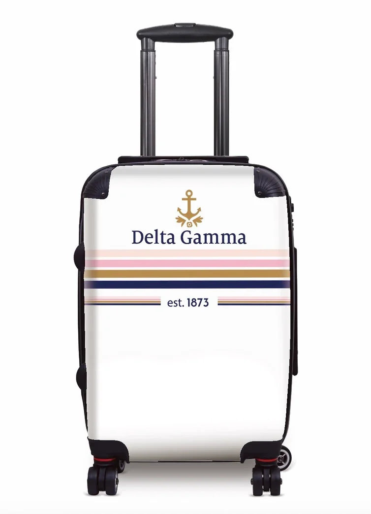 Delta Gamma Carry-on Suitcase - Preppy Stripes Suitcases