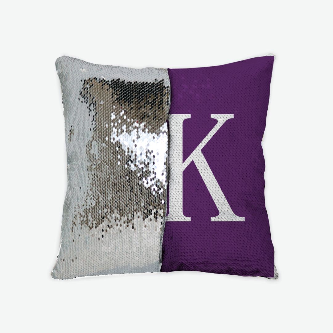 Sigma Kappa Sequin Pillow Cover - Greek Letters