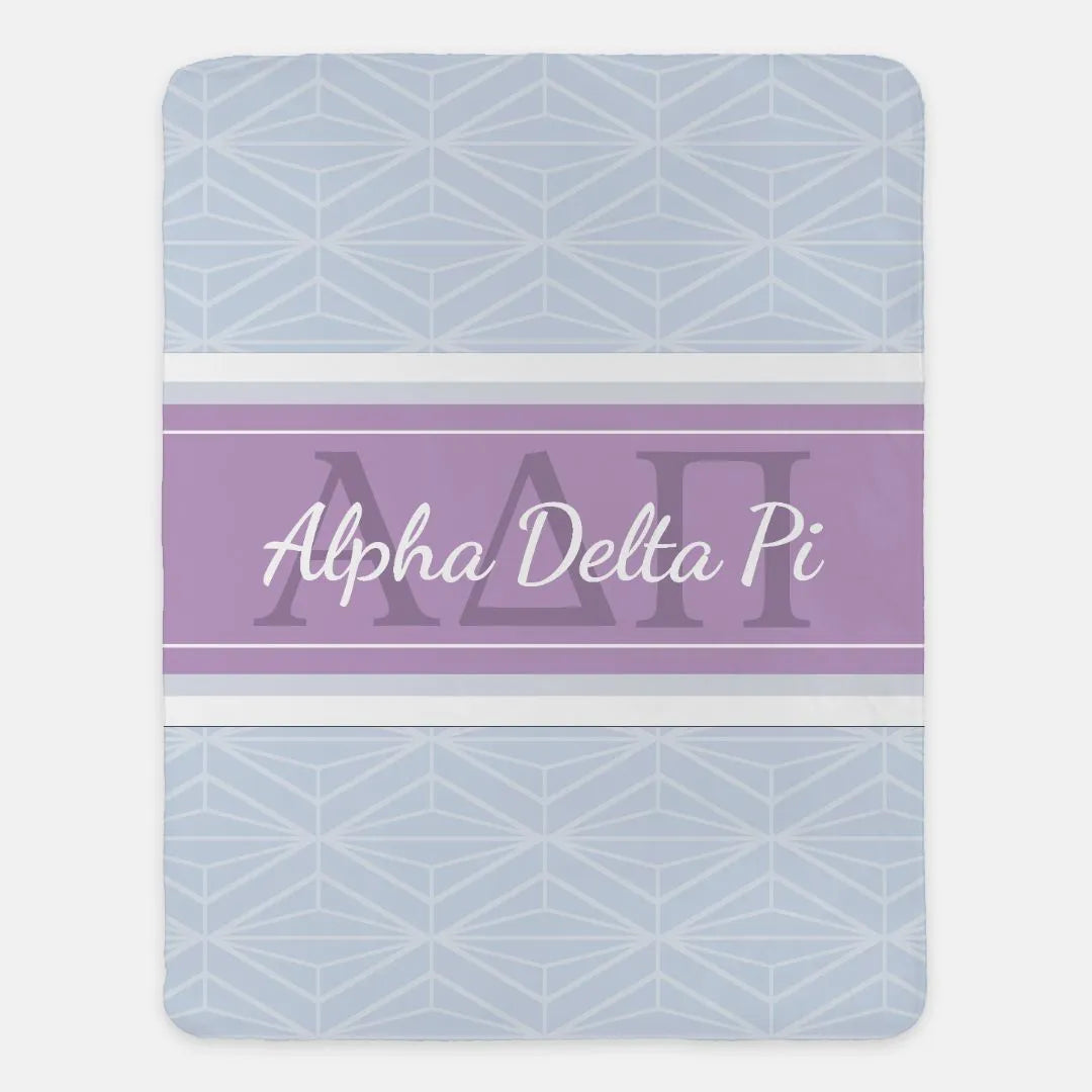 Alpha Delta Pi XL 60x80 Sherpa Throw Blanket Diamond Horizon | ADPi