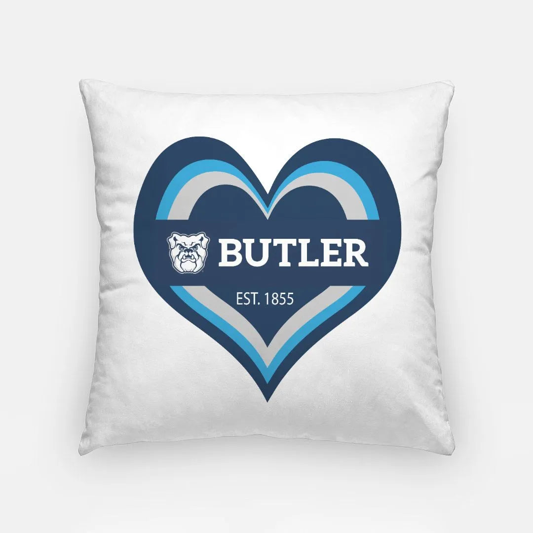 Butler University Pillow Cover - Heart 18" | Custom Merchandise | Festive Fit Home