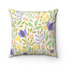 Playful Floral Purple Pillow Case, Festive Fit home, Spring Pillow Case, Spring Home Decor, Spring Throw Pillow, Pillow with Flowers