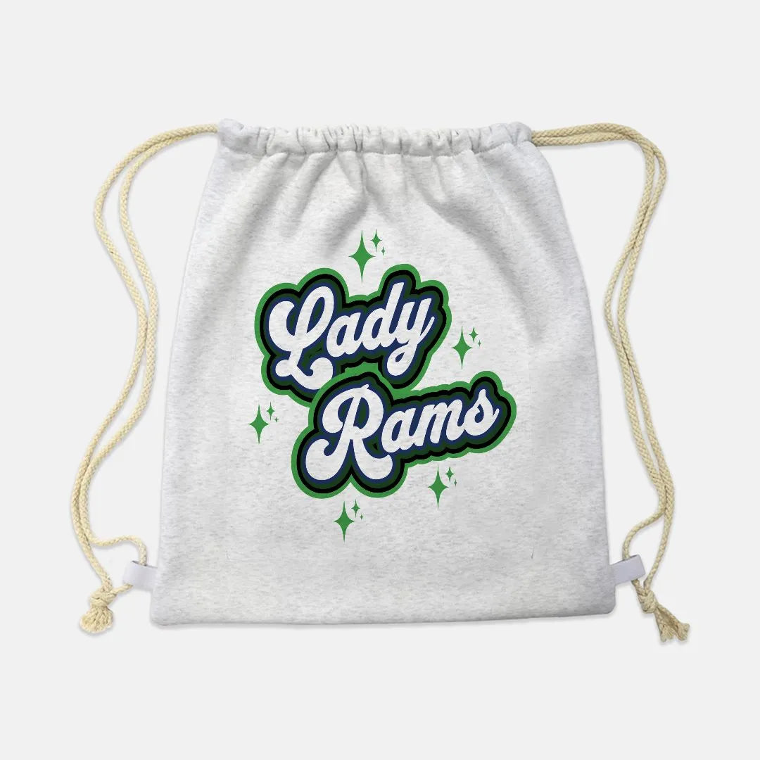 Lady Rams Retro Drawstring Sweatshirt Bag Backback