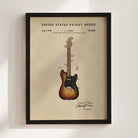 Fender Stratocaster Patent Art Print | Dorm Decor for Music Lovers