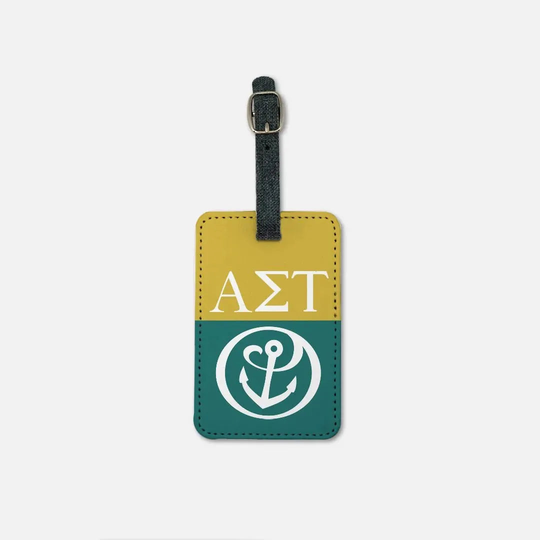 Alpha Sigma Tau (Set of 2) Luggage Tag - Color Split Luggage Tags