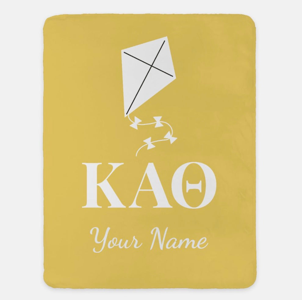 Personalized Kappa Alpha Theta XL 60x80 Sherpa Blanket | Custom Gifts