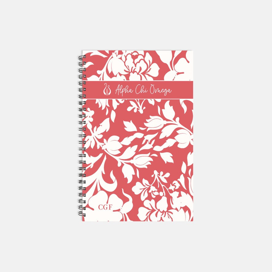 Alpha Chi Omega Hardcover Notebook Journal - Chinoiserie