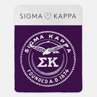 Sigma Kappa Sherpa Blanket - Purple Seal Wide Band 60"x80" | Decor | Official Merchandise | Gifts | festive Fit Home