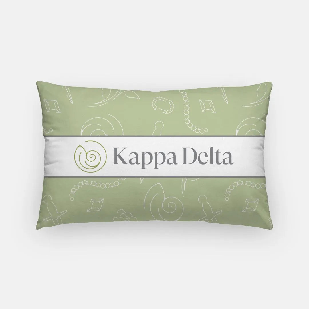 Kappa Delta Icons Lumbar Pillow Cover | Custom Kaydee Big Little Gifts