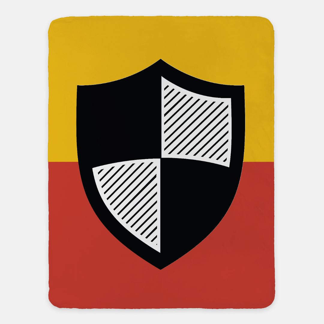 Delta Chi Sherpa Blanket XL 60" x 80 - Shield Color Block | D-Chi Gifts