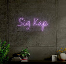 Sig Kap LED Script Neon Sign | Dorm Decor | Wall Art | Party Sign Gift