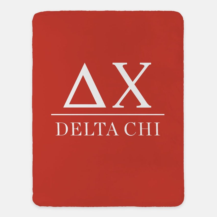 Delta Chi Sherpa Blanket XL 60x80 | D-Chi Fraternity Merch