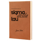 Sigma Delta Tau Personalized Leatherette Notebook Journal