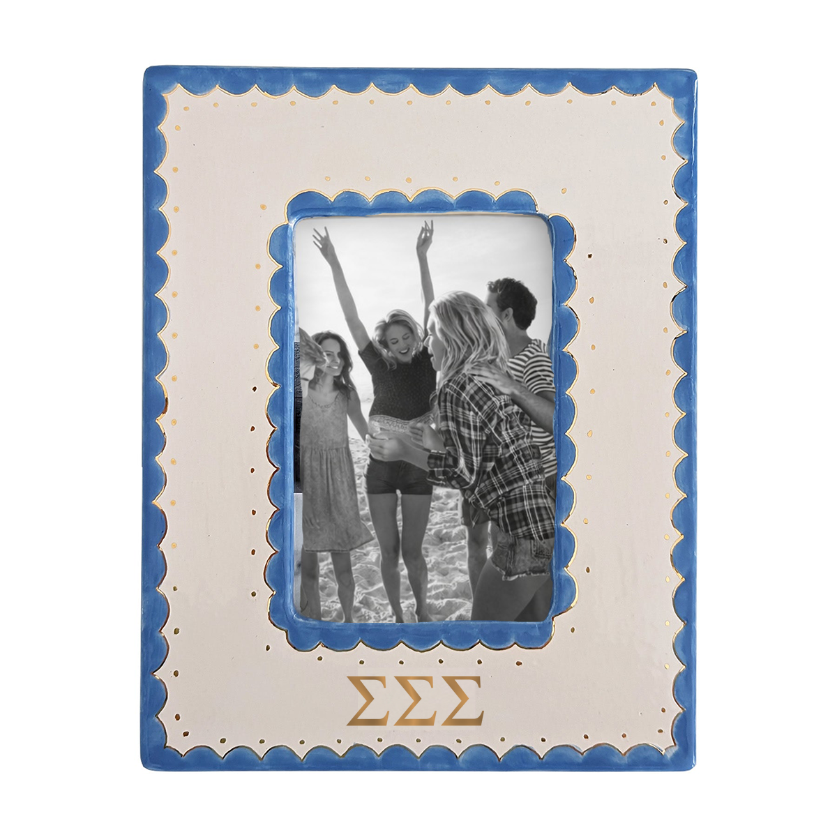 Tri Sigma Scallop Picture Frame | Custom Sorority Big Little Gifts