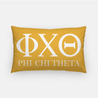 Phi Chi Theta Lumbar Pillow Cover - Solid Greek Letters | Dorm Decor