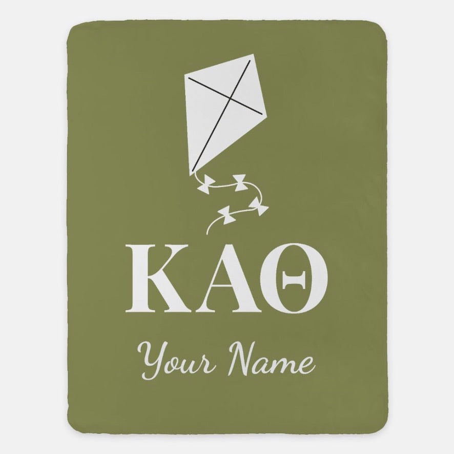 Personalized Kappa Alpha Theta XL 60x80 Sherpa Blanket | Custom Gifts